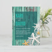 ヒトデ網ビーチウッ結婚ドズ|アクア 招待状 (スタンド正面)