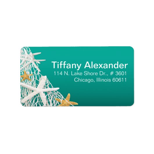 ヒトデ網ビーチ |アクア ラベル (正面)