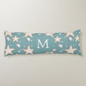 ヒトデ緑ダークシアンモノグラム ボディピロー (裏面)