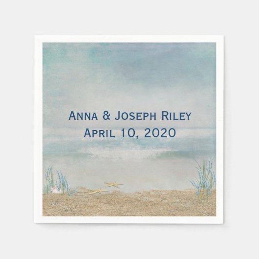 ヒトデ航海のィッシュと海 スタンダードカクテルナプキン (正面)