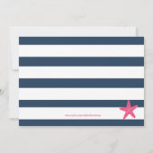 ヒトデ航海のシャワー招待状 招待状 (裏面)