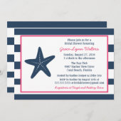 ヒトデ航海のシャワー招待状 招待状 (正面/裏面)