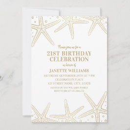 ヒトデ航海のビーチアダルト21歳の誕生日パーティー 招待状