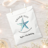 ヒトデ航海のビーチ海テーマ フェイバーバッグ (クリップ留めされた状態)