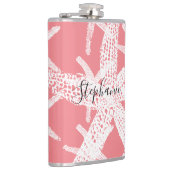 ヒトデ誕生日ウェディングブライダルシャワーピンク フラスク (右)