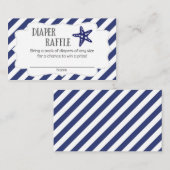 ヒトデ赤ちゃんシャワーおむつラッフルチケット エンクロージャーカード (正面/裏面)