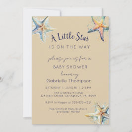 ヒトデ赤ちゃんシャワー招待状 招待状