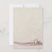 ヒトデ赤面ビーチブライダルシャワー 招待状 (裏面)