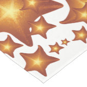 ヒトデ輝くラブオレンジデザイン ミディアムテーブルランナー (コーナー)