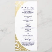 ヒトデ金ゴールドビーチ結婚式計画 プログラム (裏面)