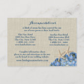 ヒトデ青あじさい結婚の洞察力 エンクロージャーカード (裏面)