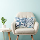 ヒトデ青腰枕 ランバークッション (椅子)