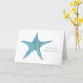 ヒトデ-すべての星のグリーティングカード以外 カード (黄色い花)