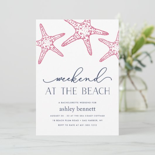 ヒトデ | ウィークエンドアットビーチ招待状 招待状 (スタンド正面)