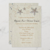 ヒトデ エレガンス ビーチ リネン 結婚式招待状 招待状 (正面/裏面)