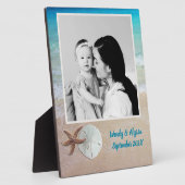 ヒトデ サンド ドル 家族写真 記念品 フォトプラーク (側面)