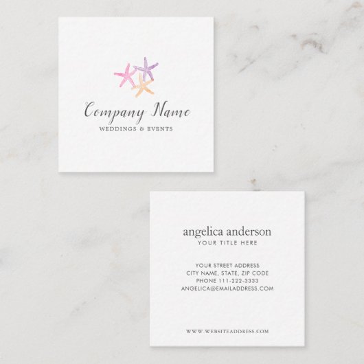 ヒトデ スクエア名刺 (正面/裏面)