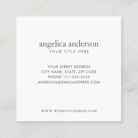 ヒトデ スクエア名刺 (裏面)