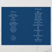 ヒトデ&フラワーネイビー結婚式 プログラムテンプレート (裏面)