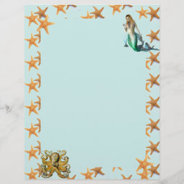 ヒトデ，人魚，タコ文房具