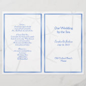 ヒトデ,夏の結婚式 プログラムテンプレート,折り畳み (正面)