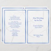 ヒトデ,夏の結婚式 プログラムテンプレート,折り畳み (正面/裏面)