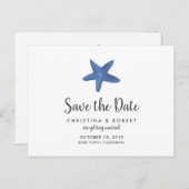 ヒトデ | 海のウェディング セーブ・ザ・デート 案内ポストカード (正面/裏面)