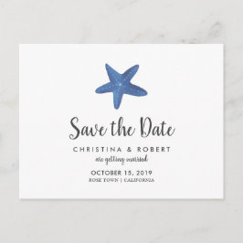 ヒトデ | 海のウェディング セーブ・ザ・デート 案内ポストカード