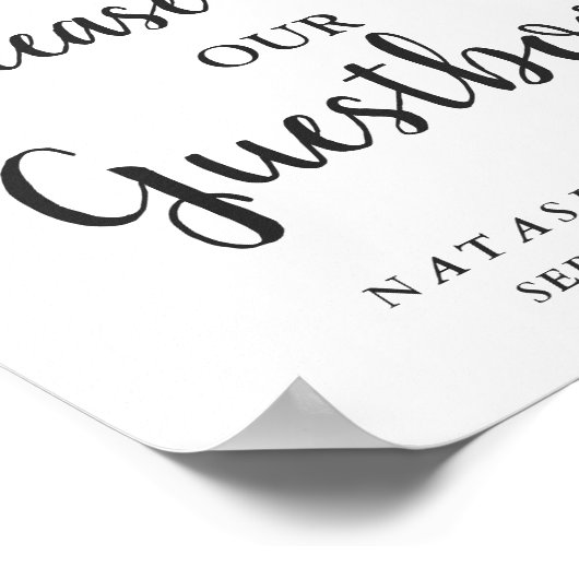 ヒトデ |海結婚のゲストブックサイン ポスター (角)