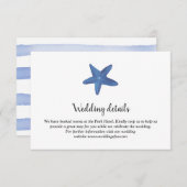 ヒトデ |海結婚の詳細 招待状 (正面/裏面)