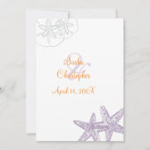 ヒトデ/紫+オレンジ/結婚式招待状 招待状 (正面)