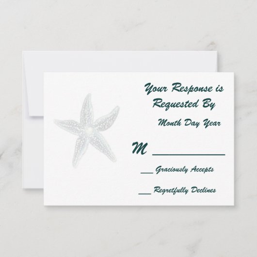 ヒトデRSVPカード 出欠カード (正面)