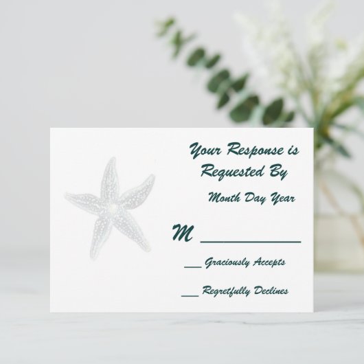 ヒトデRSVPカード 出欠カード (スタンド正面)