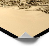 ヒトハートスチームパンクプリントの機械的スケッチ ポスター (角)