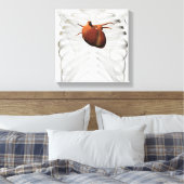 ヒトハート及びリブケージの医療イラストレーション キャンバスプリント (インサイチュ (寝室))