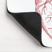 ヒトハート構造スケッチ マウスパッド (コーナー)