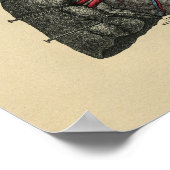 ヒトハート肺解剖学1902ヴィンテージプリント ポスター (角)