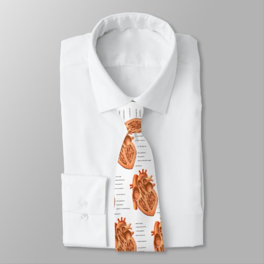 ヒトハート解剖学医図ノベルティ ネクタイ (タイ)