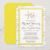 ヒトホワイトウォッシュウッドビーチブライダルシャワー 招待状 (正面/裏面)