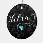 ヒトラ国旗のハート、ノルウェー セラミックオーナメント (左)