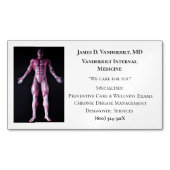 ヒト体内科医用 マグネット名刺 (正面)