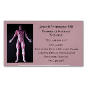 ヒト体内科医診療科の管理 マグネット名刺 (正面)