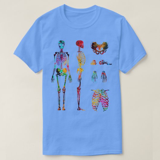 ヒト体骨格系1 Tシャツ (デザイン正面)