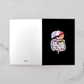 ヒト内臓器解剖学芸術消化器系 箔グリーティングカード (外側レイダウン)