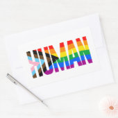 ヒト包括プライド旗 長方形シール (封筒)
