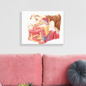 ヒト唾液腺の解剖学 キャンバスプリント (インサイチュ (リビング))