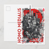 ヒト正中の ポストカード (正面/裏面)