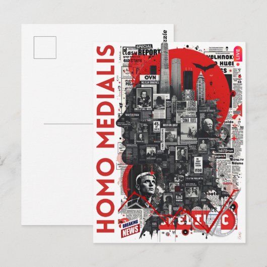 ヒト正中の ポストカード (正面/裏面)