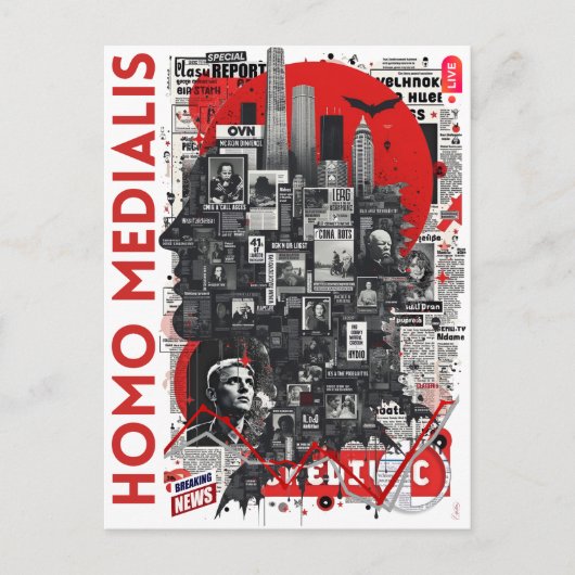 ヒト正中の ポストカード (正面)