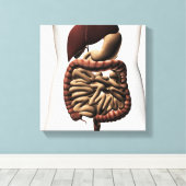 ヒト消化器系5 キャンバスプリント (インサイチュ (ウッドフロア))